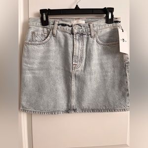 7 for all mankind denim mini skirt